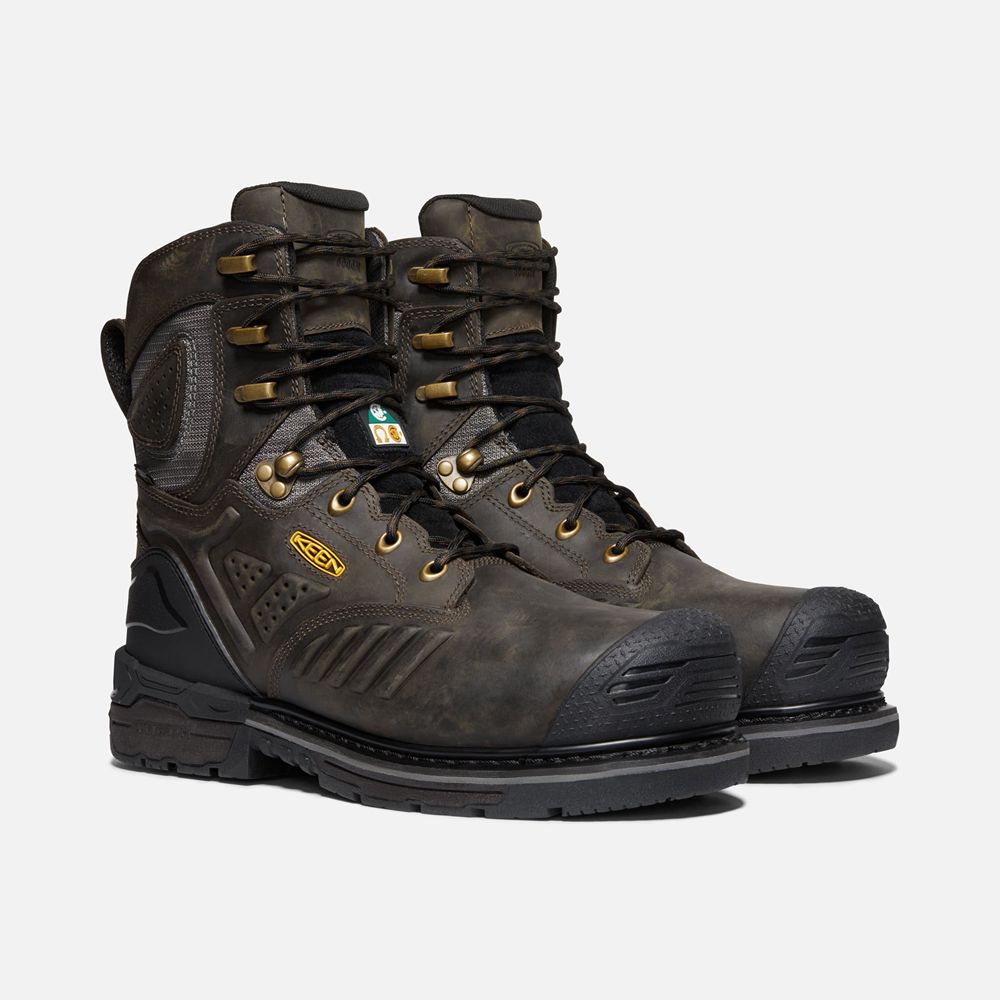 Keen Laarzen Heren Zwart Bruin - Csa Philadelphia+ 8\" Insulated Waterproof (Carbon-Fiber Toe) - 1870